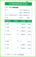 歯周病最近検査（PCR法）結果例